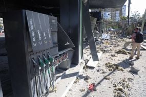 A Russian drone struck a UPG gas station on Kharkivske Highway in Kyiv