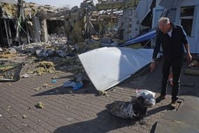 A Russian drone struck a UPG gas station on Kharkivske Highway in Kyiv