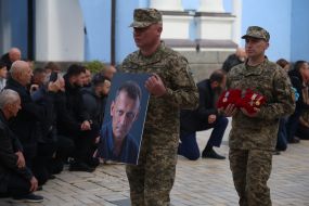 The funeral of Mykola Karpyuk, a former Kremlin political prisoner.