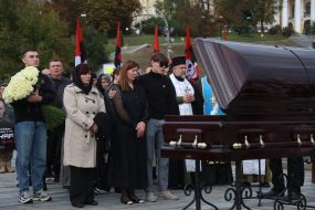 Церемония прощания с Николаем Карпюком