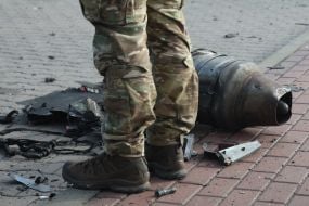 Debris from a Russian drone