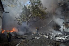Росіяни безпілотником влучили в будівлю медзакладу "Добробут" у центрі Києва