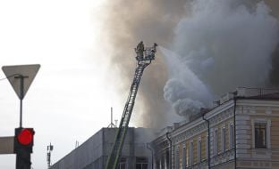 Российский дрон попал в здание Национальной академии наук Украины в Киеве