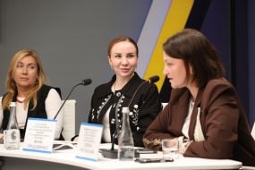 Participants in a public expert discussion at the UNIAN press center
