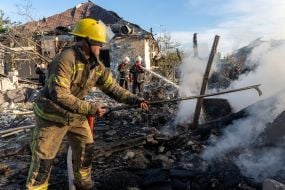 Russia struck Kharkiv with guided aerial bombs.