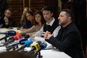 Володимир Зеленський поспілкувався з журналістами після зустрічі з Фрідріхом Мерцом