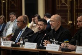Friedrich Merz, Volodymyr Zelenskyy, Denys Shmyhal