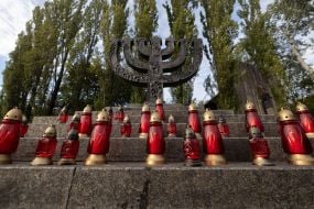 The "Menorah" monument at Babi Yar