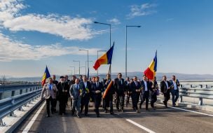 Participants in the opening of the international automobile border crossing point "Bila Tserkva – Sighetu Marmației"