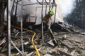 Наслідки ракетної атаки на Київ