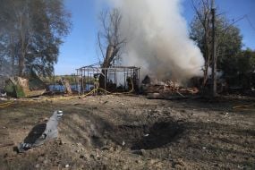 Наслідки ракетної атаки на Київ