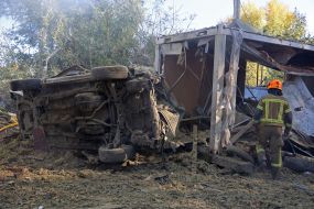 Наслідки ракетної атаки на Київ