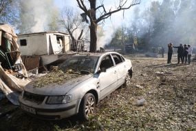 Наслідки ракетної атаки на Київ