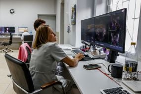 Doctors in the radiation therapy