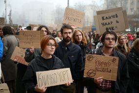 Protest demanding the resignation of Kyiv Mayor Vitali Klitschko
