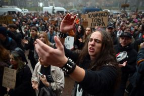 Protest demanding the resignation of Kyiv Mayor Vitali Klitschko