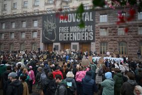 Protest demanding the resignation of Kyiv Mayor Vitali Klitschko