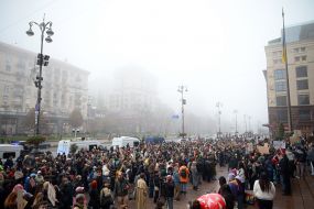 Protest demanding the resignation of Kyiv Mayor Vitali Klitschko