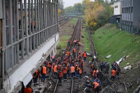 The "Chernihivska" metro station in Kyiv was hit by a ballistic strike