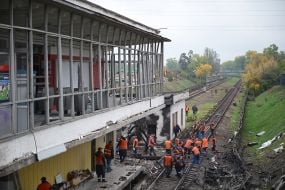 The "Chernihivska" metro station in Kyiv was hit by a ballistic strike
