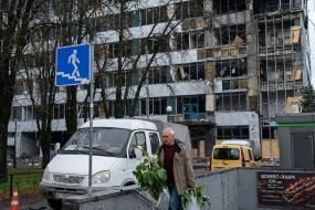 Aftermath of the shelling of Kyiv
