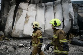 Последствия российского обстрела Киева