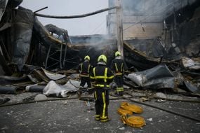 Последствия российского обстрела Киева