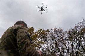 Troops from the 13th "Khartiya" Brigade of the National Guard of Ukraine conducted unit coordination training in a forested area