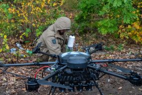 Troops from the 13th "Khartiya" Brigade of the National Guard of Ukraine conducted unit coordination training in a forested area
