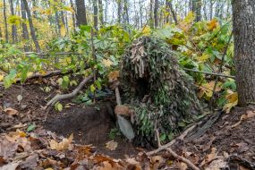 Troops from the 13th "Khartiya" Brigade of the National Guard of Ukraine conducted unit coordination training in a forested area