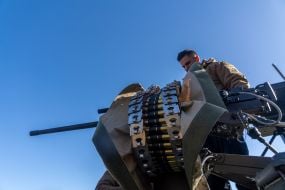Military personnel tested the "Zmiy" ground-based robotic system at a training ground