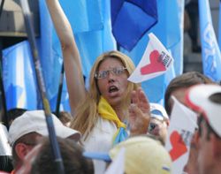 Активисты опять заблокировали ул. Грушевского