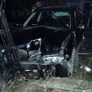 Разбитый BMW X5 динамовца Милевского (фото)