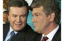 Ющенко и Янукович обменялись любезностями на Дне милиции (фото)