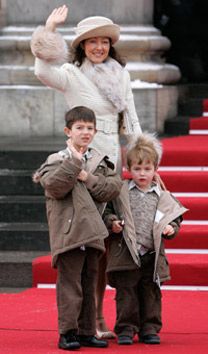 Her Highness Princess Alexandra, countess of Frederiksborg; HH Prince Nikolai William Alexander Frederik and HH Prince Felix Henrik Valdemar Christian