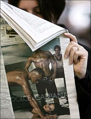 A controversial ad by the fashion designers Dolce and Gabbana