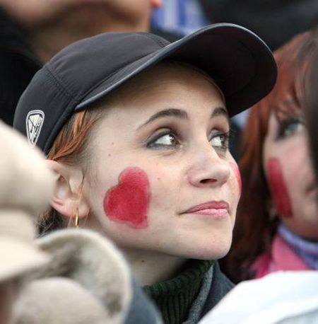 На митинге объединенной оппозиции на Европейской Площади в Киеве, 20 апреля 2007 года