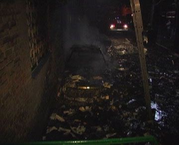 Mercedes сжег 18 балконов в центре Киева (фото)