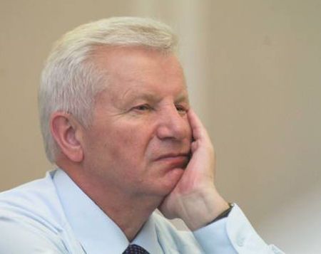 Голова Верховної Ради України V скликання Олександр Мороз на зустрічі з молодими ученими у Київському національному університеті ім. Тараса Шевченка в Києві у п’ятницю, 15 червня 2007 р.