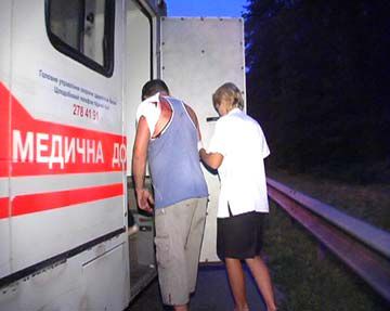 Таран на Бориспольском шоссе: 4 человека госпитализированы (фото)