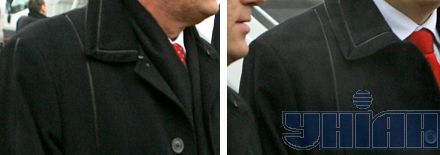 Ющенко и Саакашвили ”вышли в люди” в одинаковых пальто (фоторепортаж)