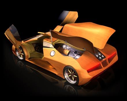 Американские аспиранты разработали деревянный суперкар