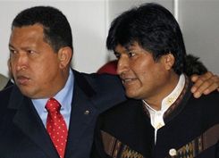 Уго Чавес і Ево Моралес. Фото АР