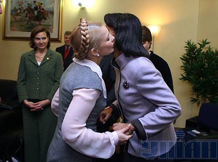 Юлия Тимошенко и государственный секретарь США Кондолиза Райс