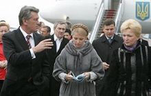Ющенко в Киеве после прилета из Польши встретили Тимошенко, Яценюк и Богатырева