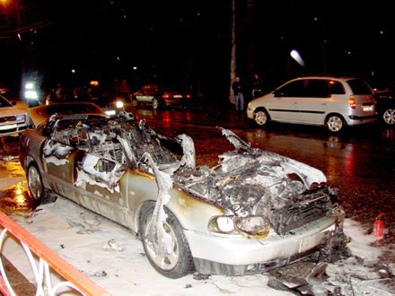 У Білій Церкві згорів Audi A-8 екс-заступника мера (фото)
