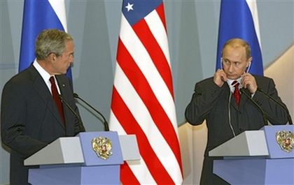 Путин и Буш в Сочи (фото)