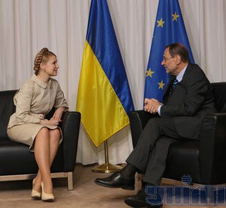 Юлія Тимошенко та Генеральний секретар Ради ЄС, Верховний представник ЄС з питань спільної зовнішньої політики та політики безпеки Хав’єр Солана