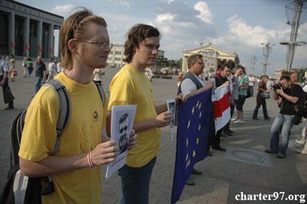 В центре Минска разогнали митинг оппозиции (фото)