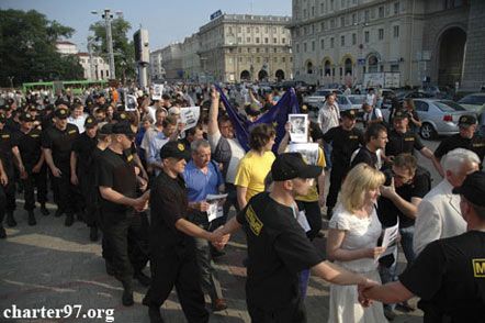 В центре Минска разогнали митинг оппозиции (фото)